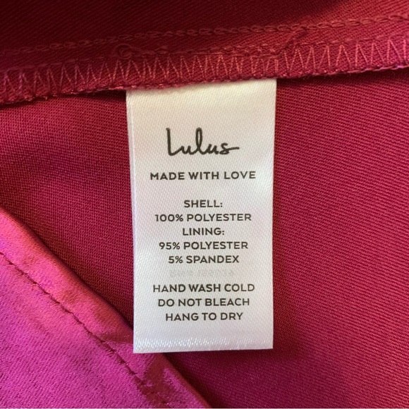Lulus XS Incredible Love Magenta Satin Cowl Back Midi Slip Dress NWT Party - Picture 12 of 16